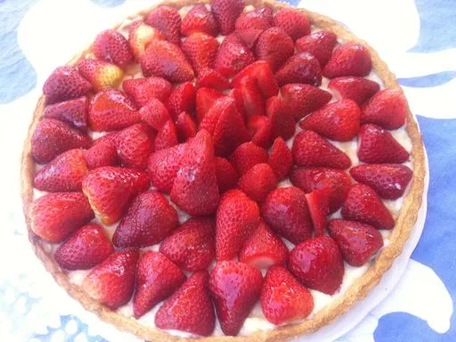 Tarte à la ricotta et aux fraises