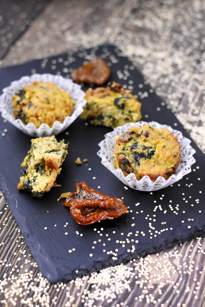 Muffin quinoa épinard tomates séchées