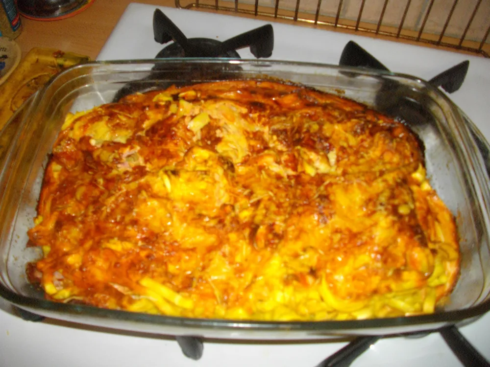 Gratin de tagliatelle au jambon