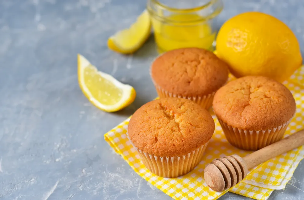 Muffins citron miel amandes