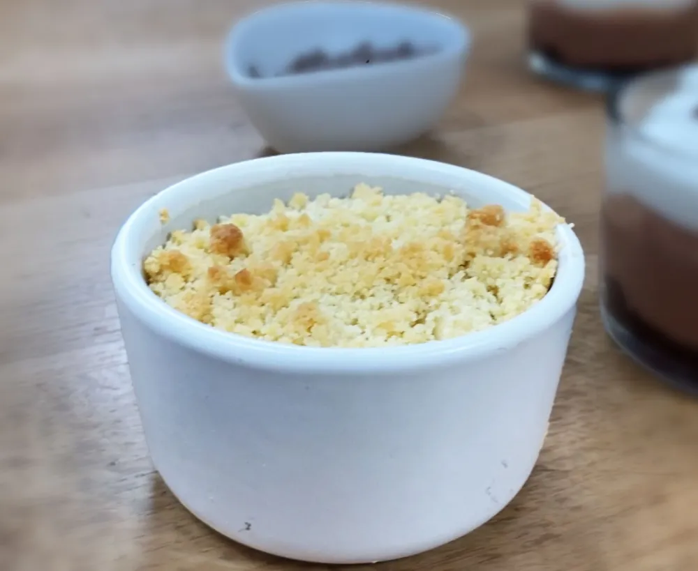 Verrine de crumble au potimarron