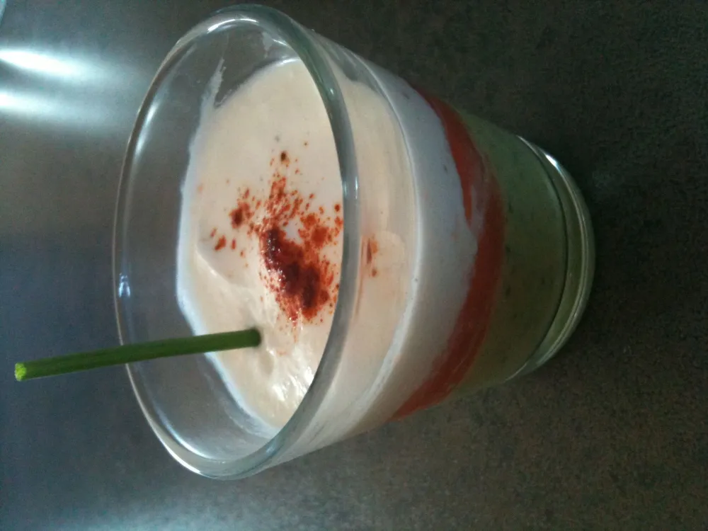 Verrine saumon courgettes chèvre frais