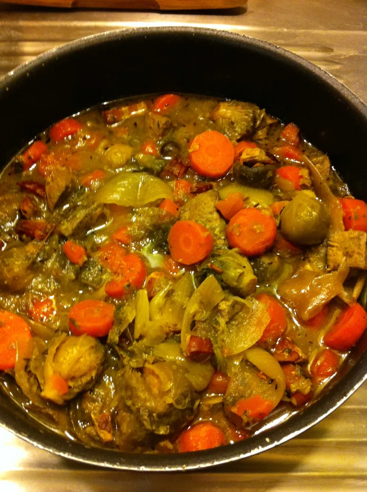 Fricassée de foie de veau aux choux de Bruxelles