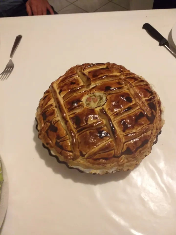 Tourte au jambon et aux cèpes