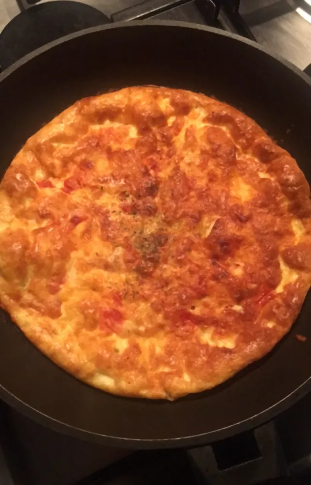 Tortilla aux tomates et 2 fromages