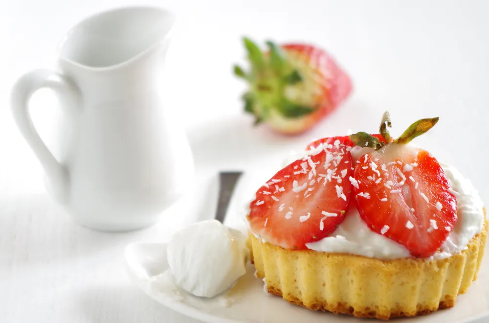 Tarte aux fraises à la noix de coco