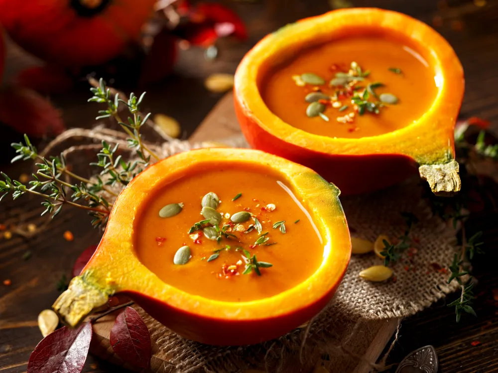 Velouté de citrouille au lait de coco