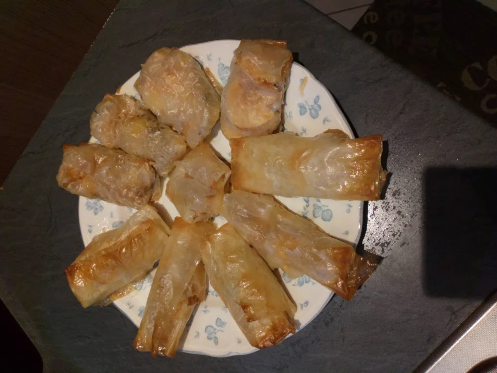 Nems de pommes au caramel de beurre salé