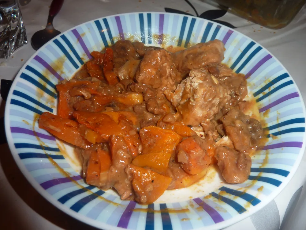 Dinde de Noël façon tajine avec ses potatoes de butternut au four