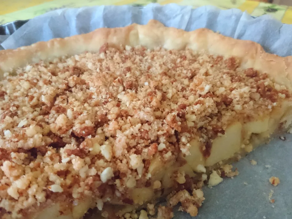 Tarte aux pommes aux speculoos façon crumble