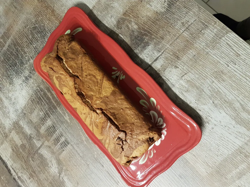 Gâteau au yaourt noisette chocolat et farine de châtaigne