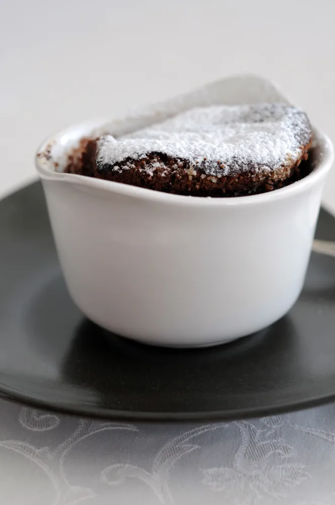 Soufflé au chocolat chaud