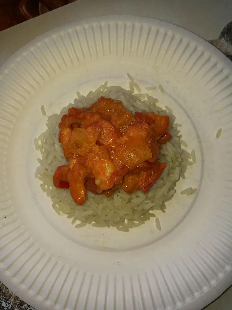 Crevettes coco poivron