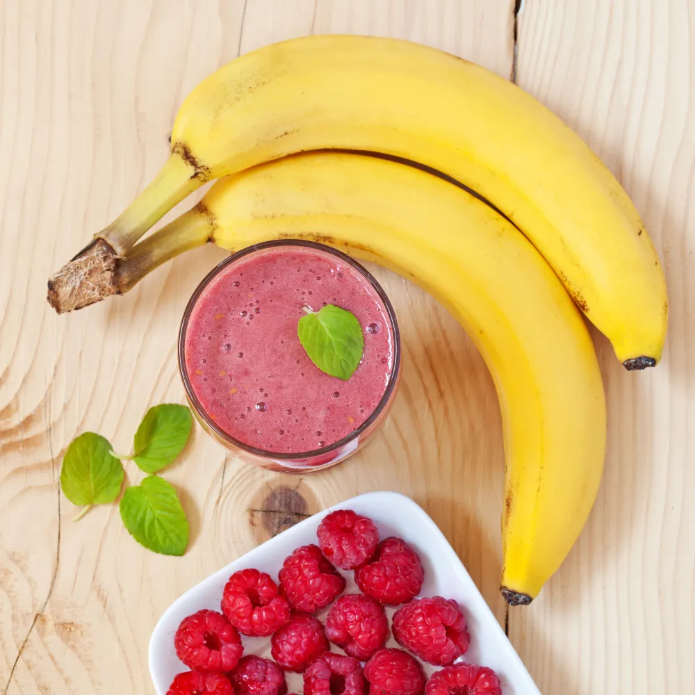 Smoothie ultra-simple banane-framboise