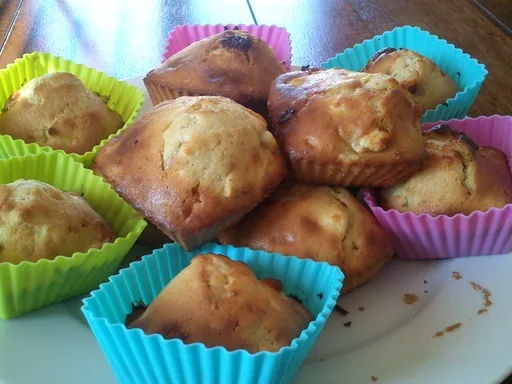 Muffins chocolat blanc pomme et cannelle