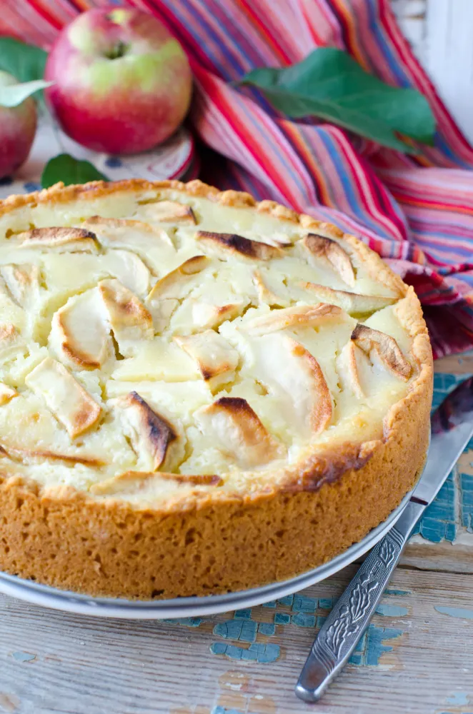 Tarte aux pommes à la crème de vanille