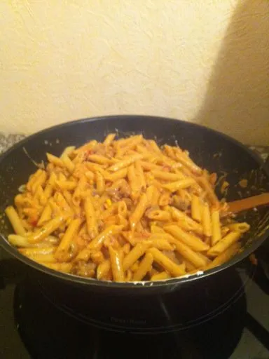 Penne carnivores à la vodka