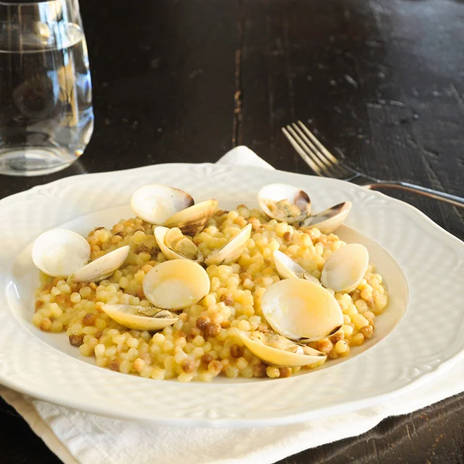 Fregola sarda en risotto