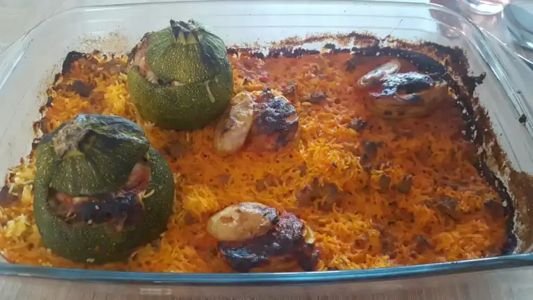Courgettes rondes farcies à la viande parfum curry