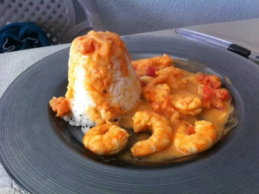 Cari de crevettes à la noix de coco