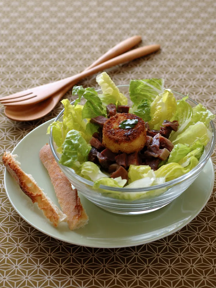 Salade de chèvres chauds