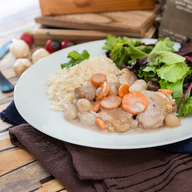 Blanquette de poulet au Cookeo