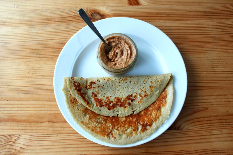 Galettes jaunes à la farine de lentilles