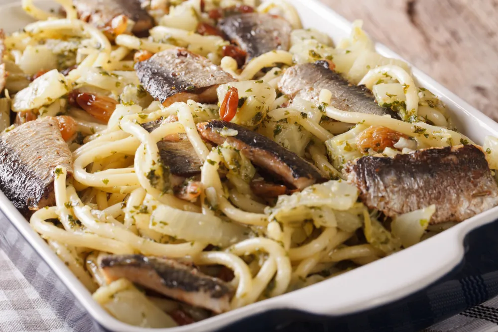 Spaghetti sardine à lhuile et aneth