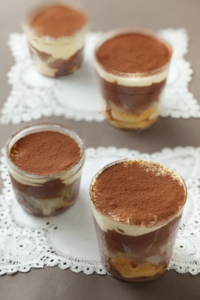 Tiramisu belle hélène (poires chocolat)