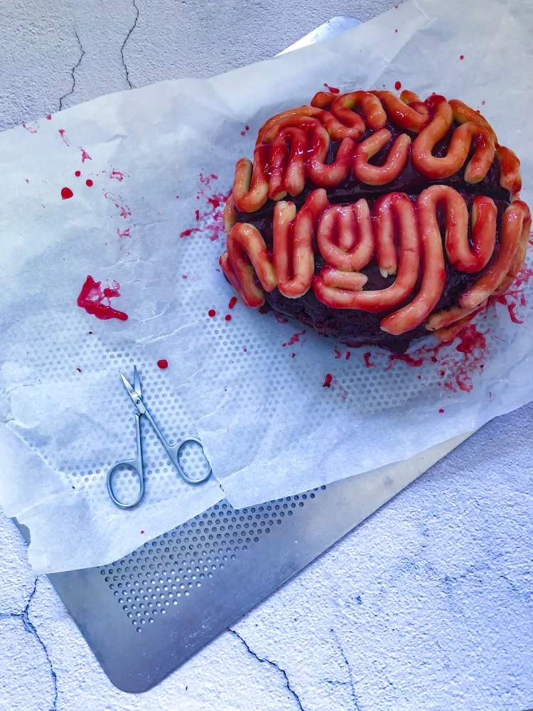 Gâteau cerveau pour Halloween