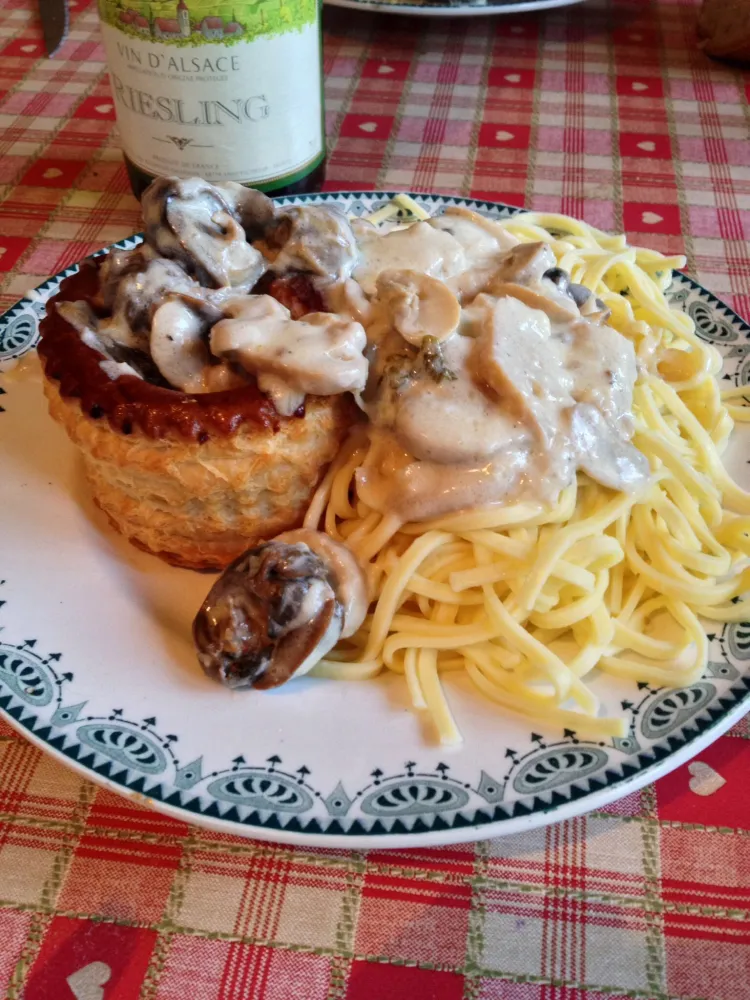 Vol-au-vent descargots au Riesling