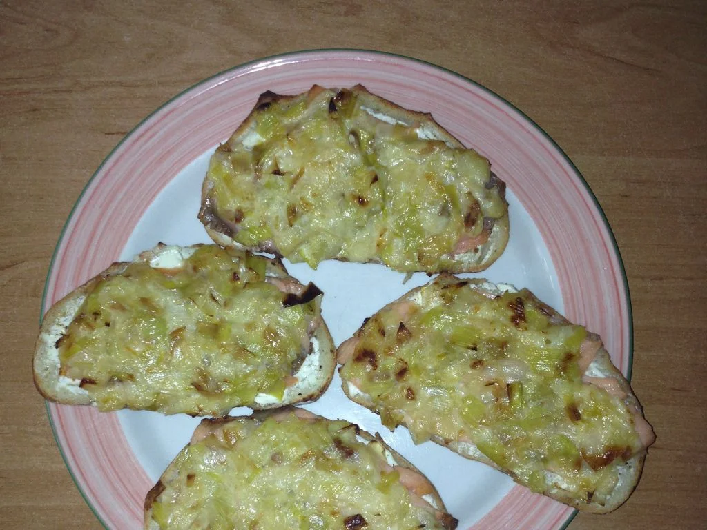 Tartines saumon poireaux des amoureux