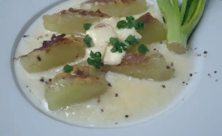 Ragoût de poireaux au Roquefort