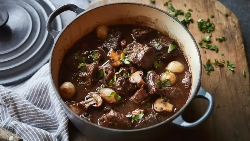 Recette du bœuf bourguignon traditionnel de grand-mère