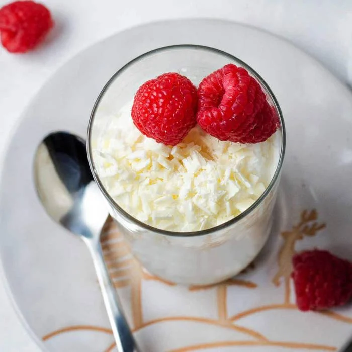 Mousse au chocolat blanc légère