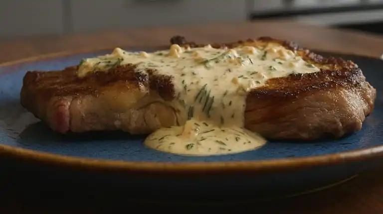 Côte de bœuf et sa sauce aux herbes