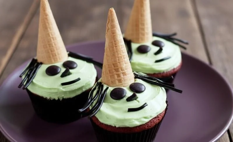 Muffins sorcières d'Halloween