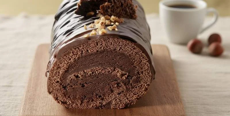 Bûche croustillante au chocolat