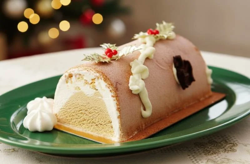 Bûche de Noël glacée