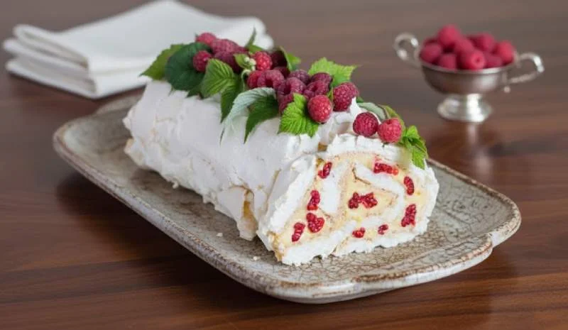 Bûche mascarpone framboises