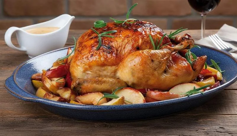 Chapon rôti au cidre