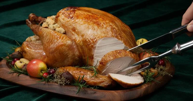 Dinde de Noël farcie aux pommes et au cidre pas chère