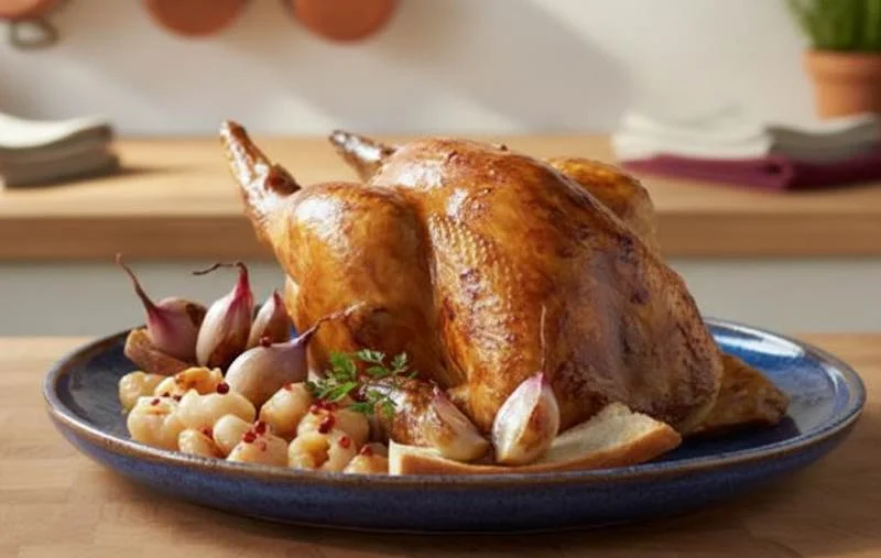 Dinde rôtie aux litchis caramélisés