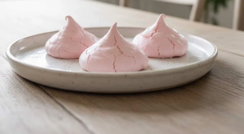 Meringues rose bonbon