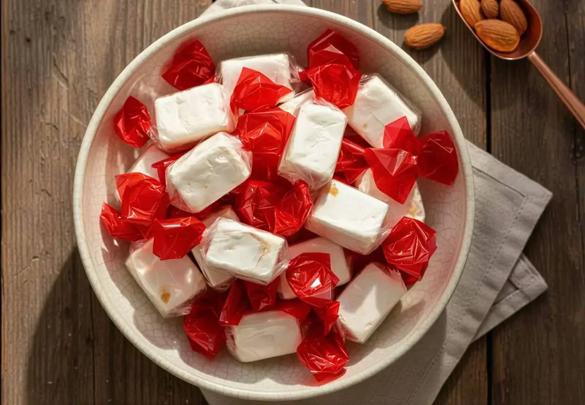 Bonbons de nougat tendre