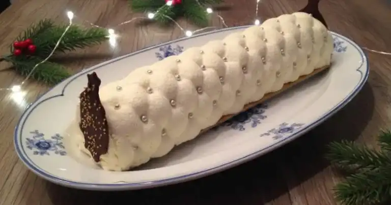 Bûche capitonnée de Noël
