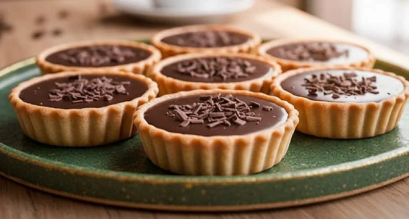 Tartelettes au chocolat au lait et au nougat