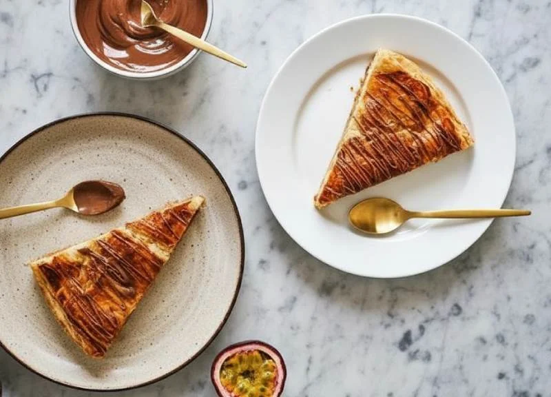 Galette des rois veloutée au chocolat au lait et fruits de la passion