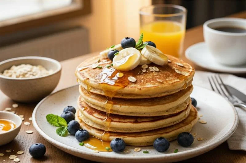 Toppings pour pancakes banane avoine