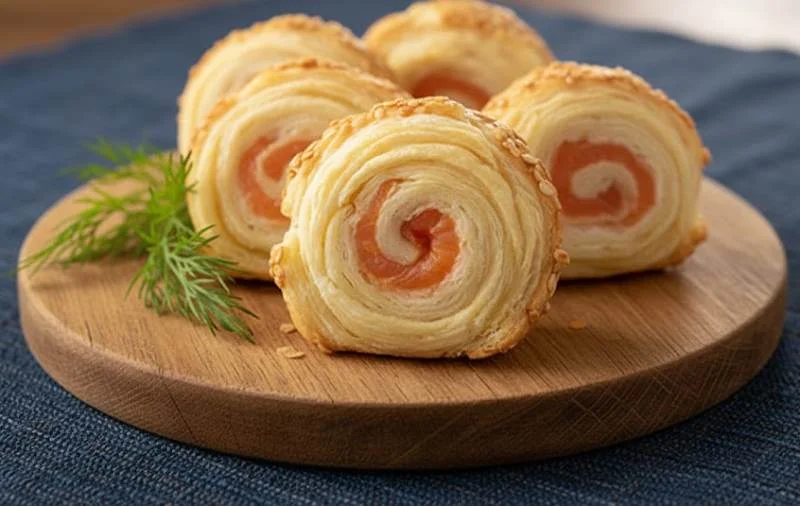 Palmiers au saumon fumé et gruyère